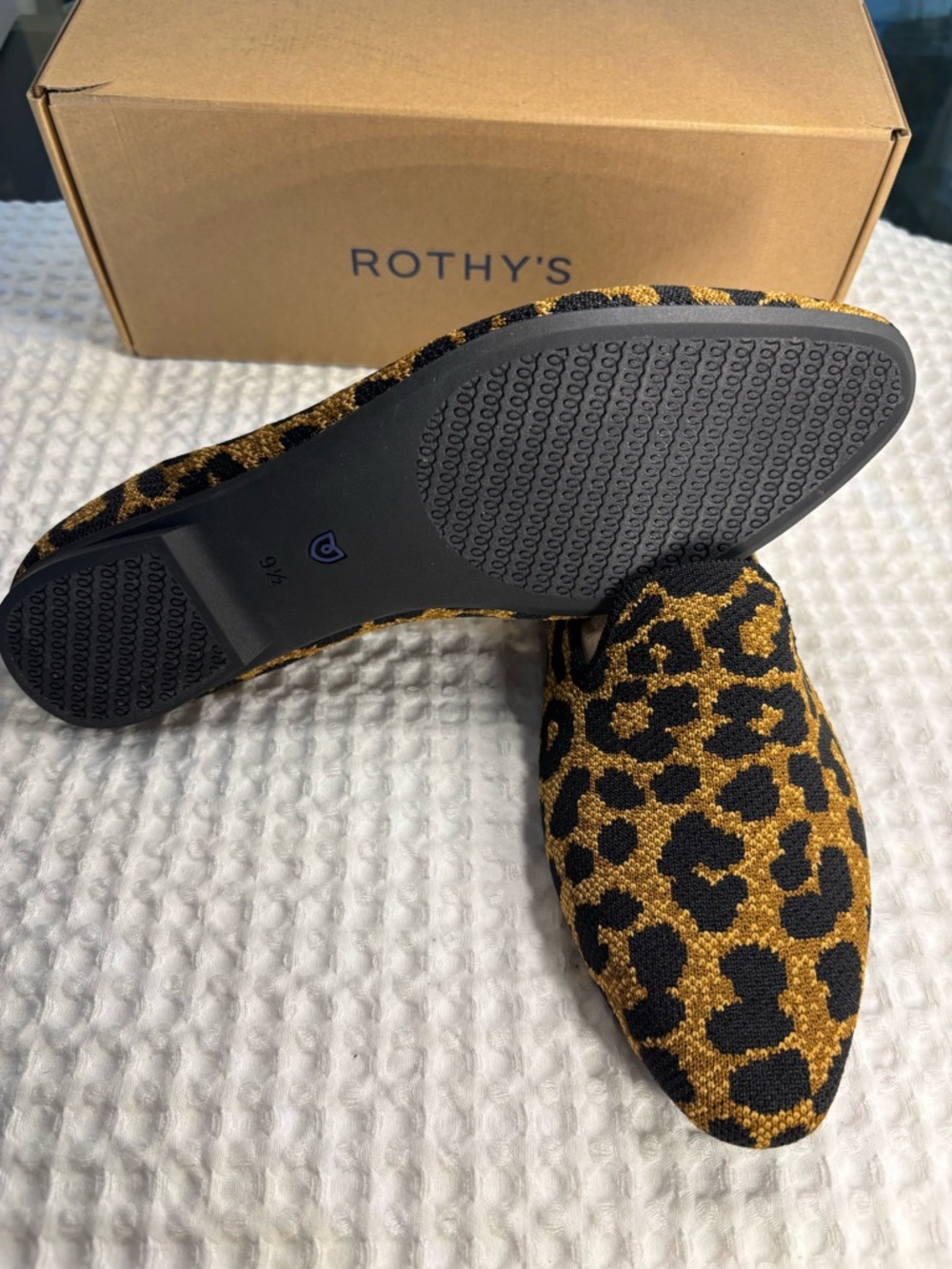 Rothy's Leopard Knit Pointed Loafers - Picture 3 of 5